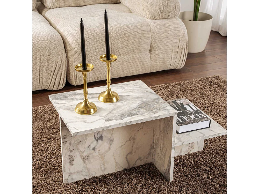 Couchtisch 2 Ebenen L80 cm - HARMONY