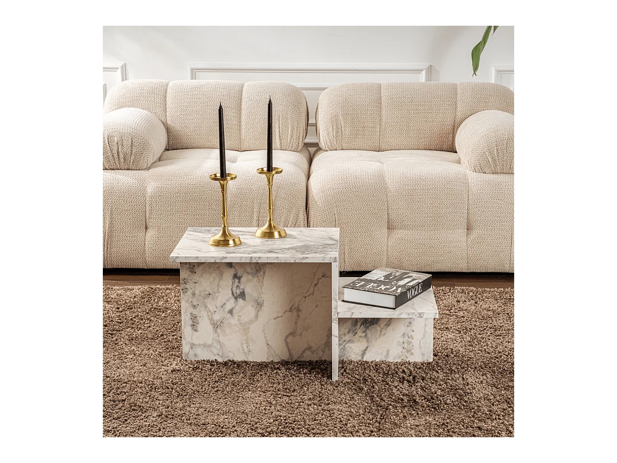 Salontafel 2 niveaus L80 cm - HARMONY