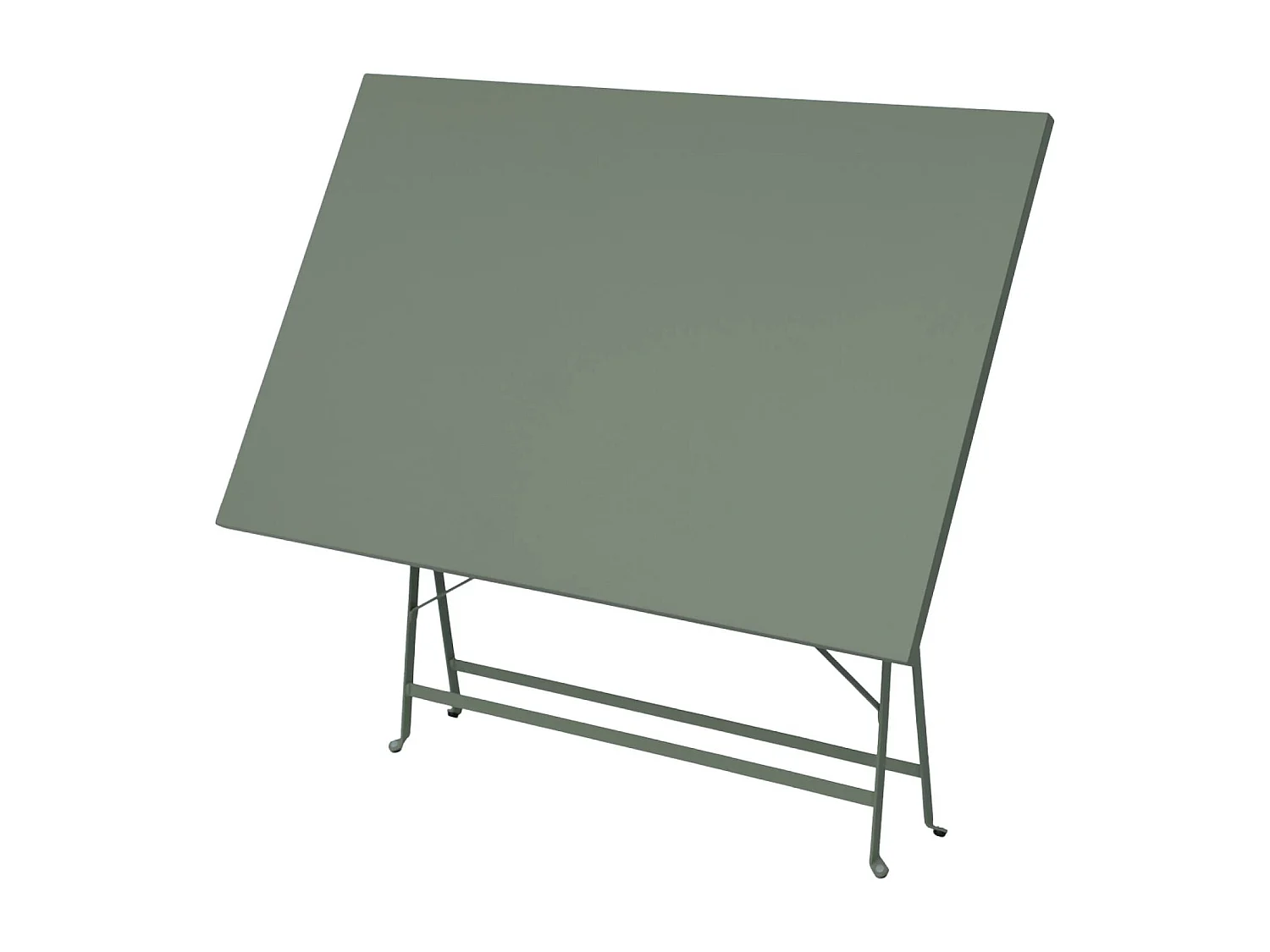 Table de jardin bistrot rectangulaire pliable métal 110 x 70cm. 4 places