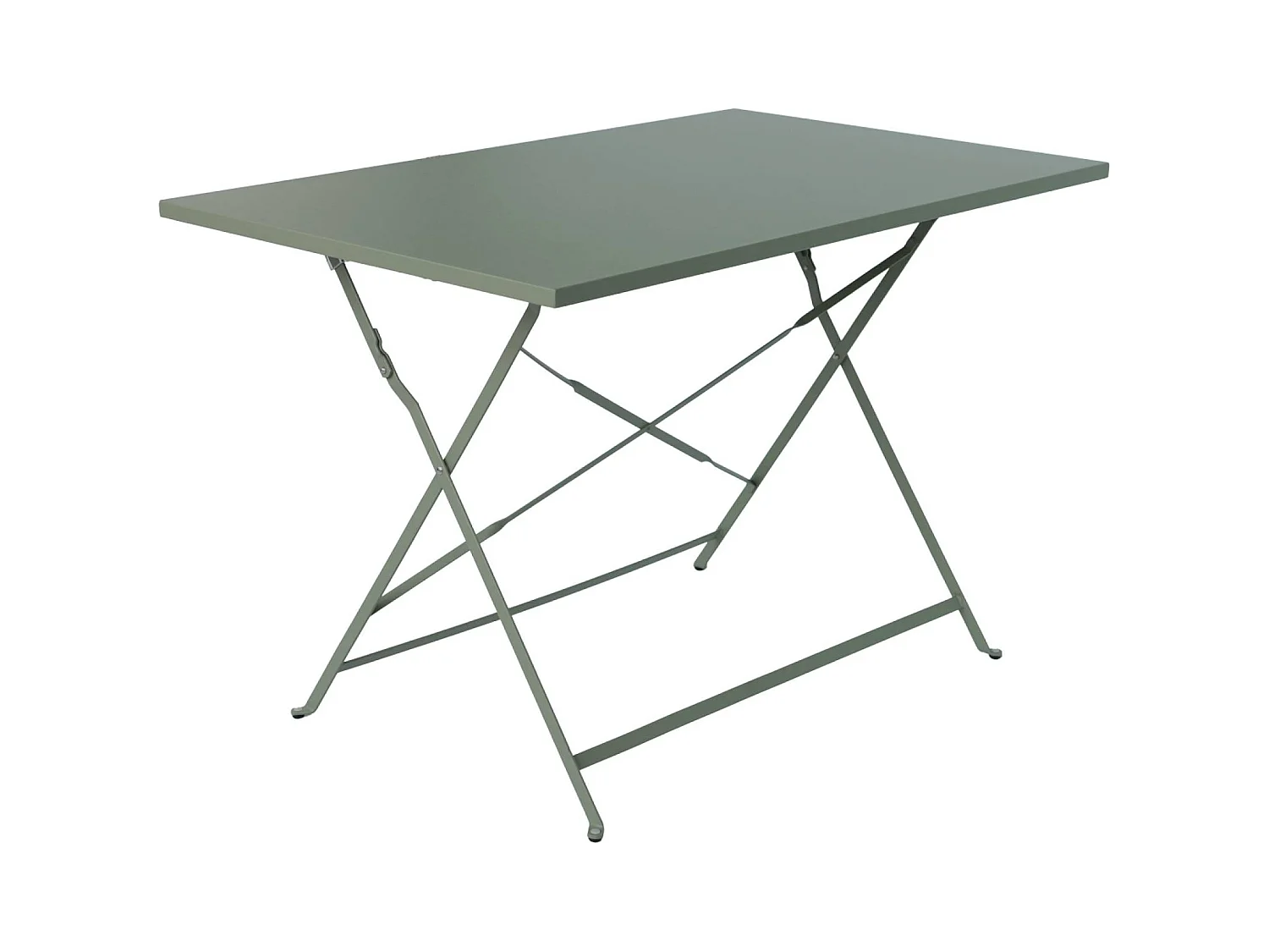 Table de jardin bistrot rectangulaire pliable métal 110 x 70cm. 4 places