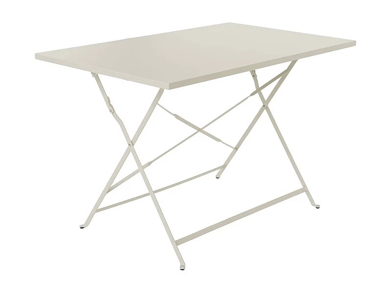 Table de jardin bistrot rectangulaire pliable métal 110 x 70cm. 4 places