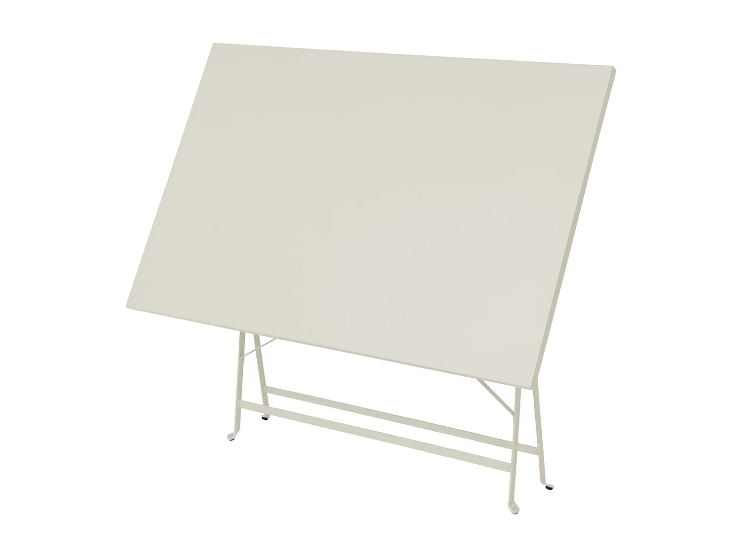 Table de jardin bistrot rectangulaire pliable métal 110 x 70cm. 4 places