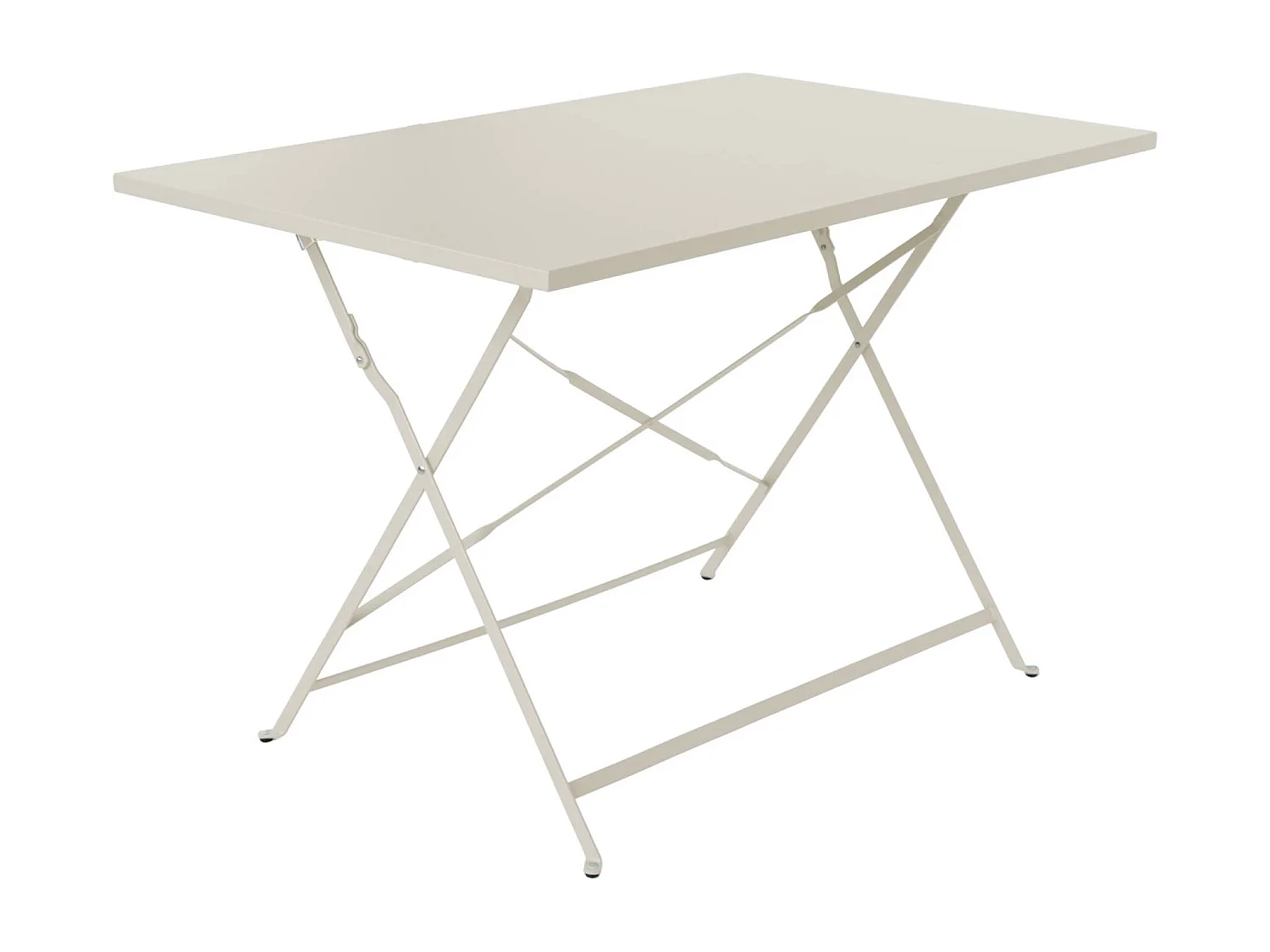 Table de jardin bistrot rectangulaire pliable métal 110 x 70cm. 4 places