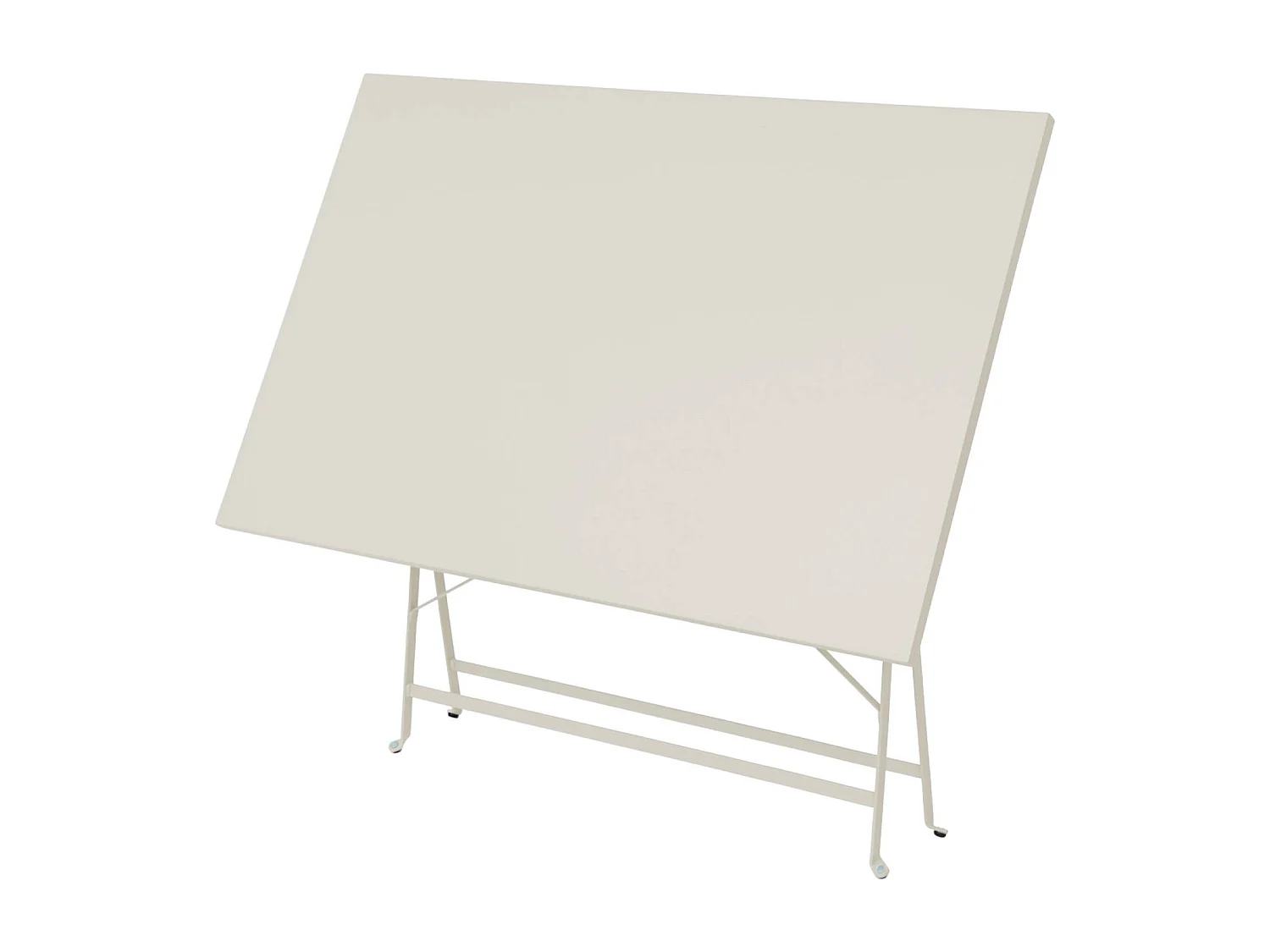 Table de jardin bistrot rectangulaire pliable métal 110 x 70cm. 4 places