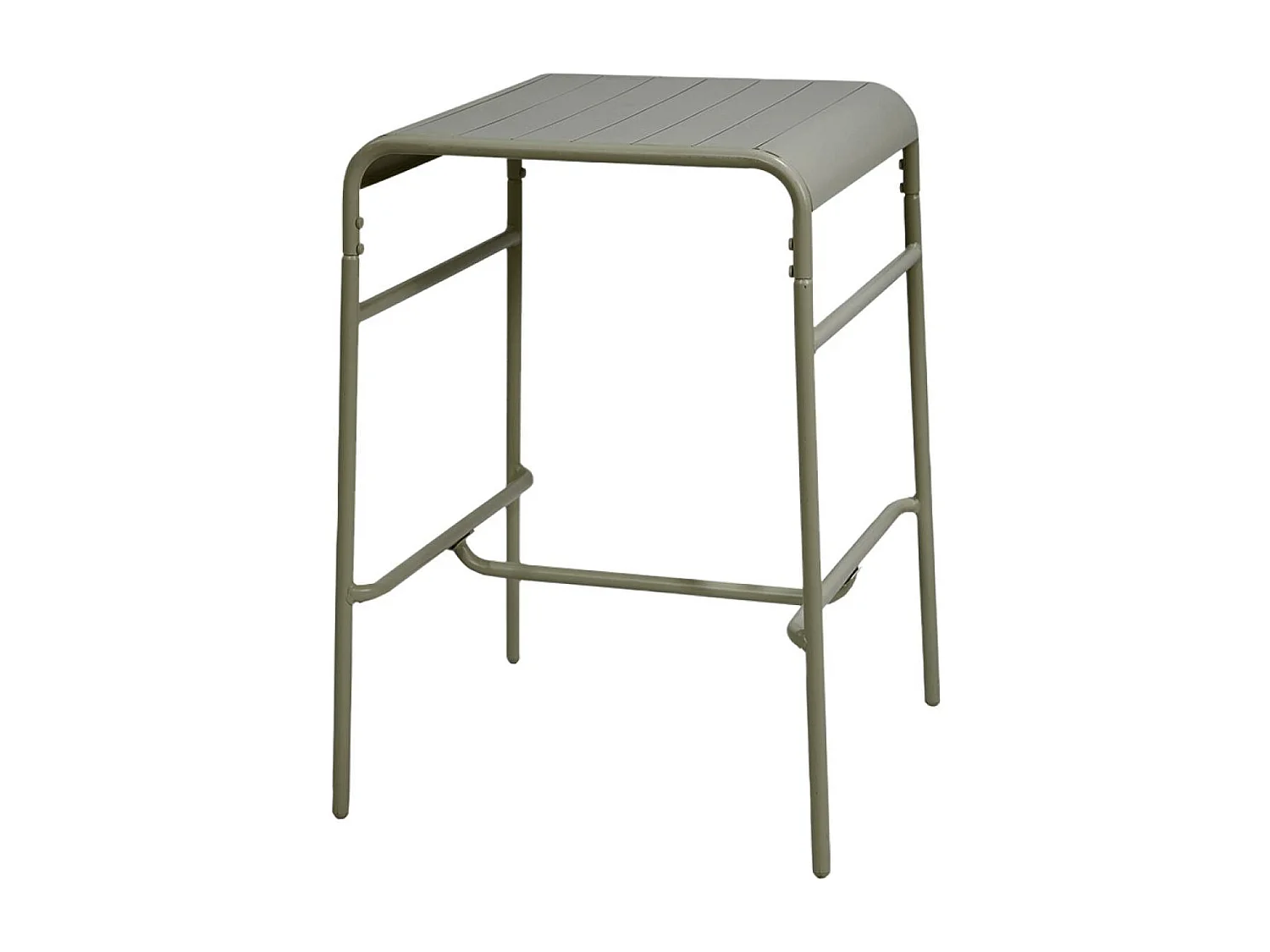 Tavolo da giardino a 2 posti in metallo 70x70cm, verde kaki