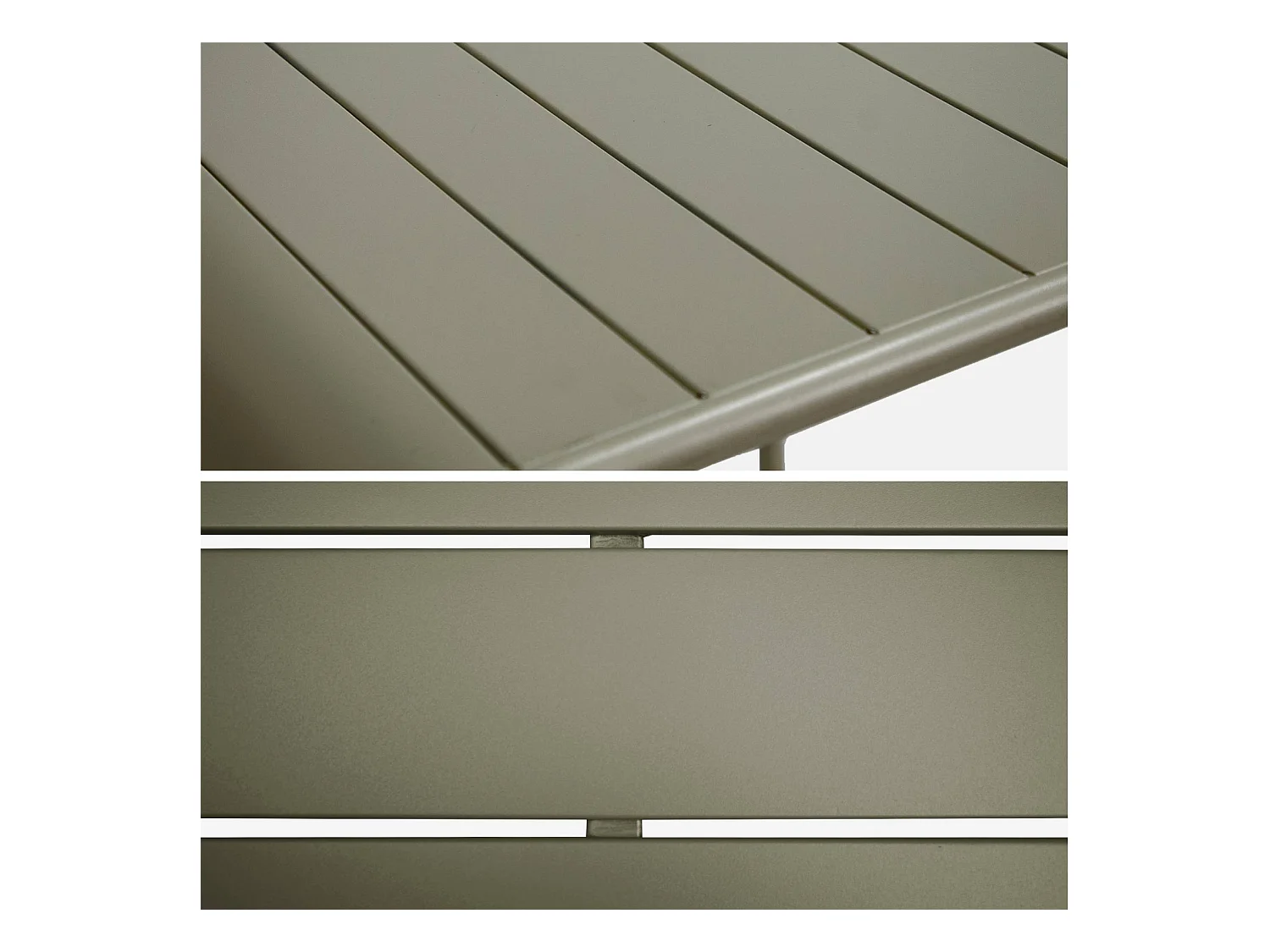 Tavolo da giardino a 2 posti in metallo 70x70cm, verde kaki