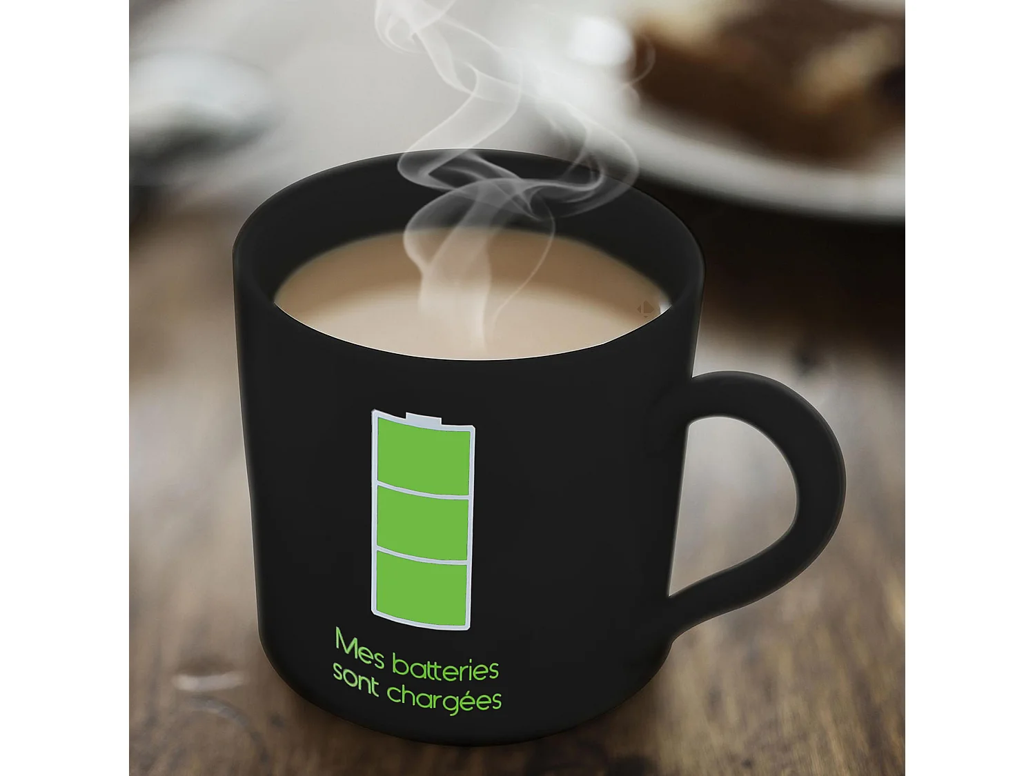 Mug thermo réactif en céramique collection NANCY 30 cl modèle batterie