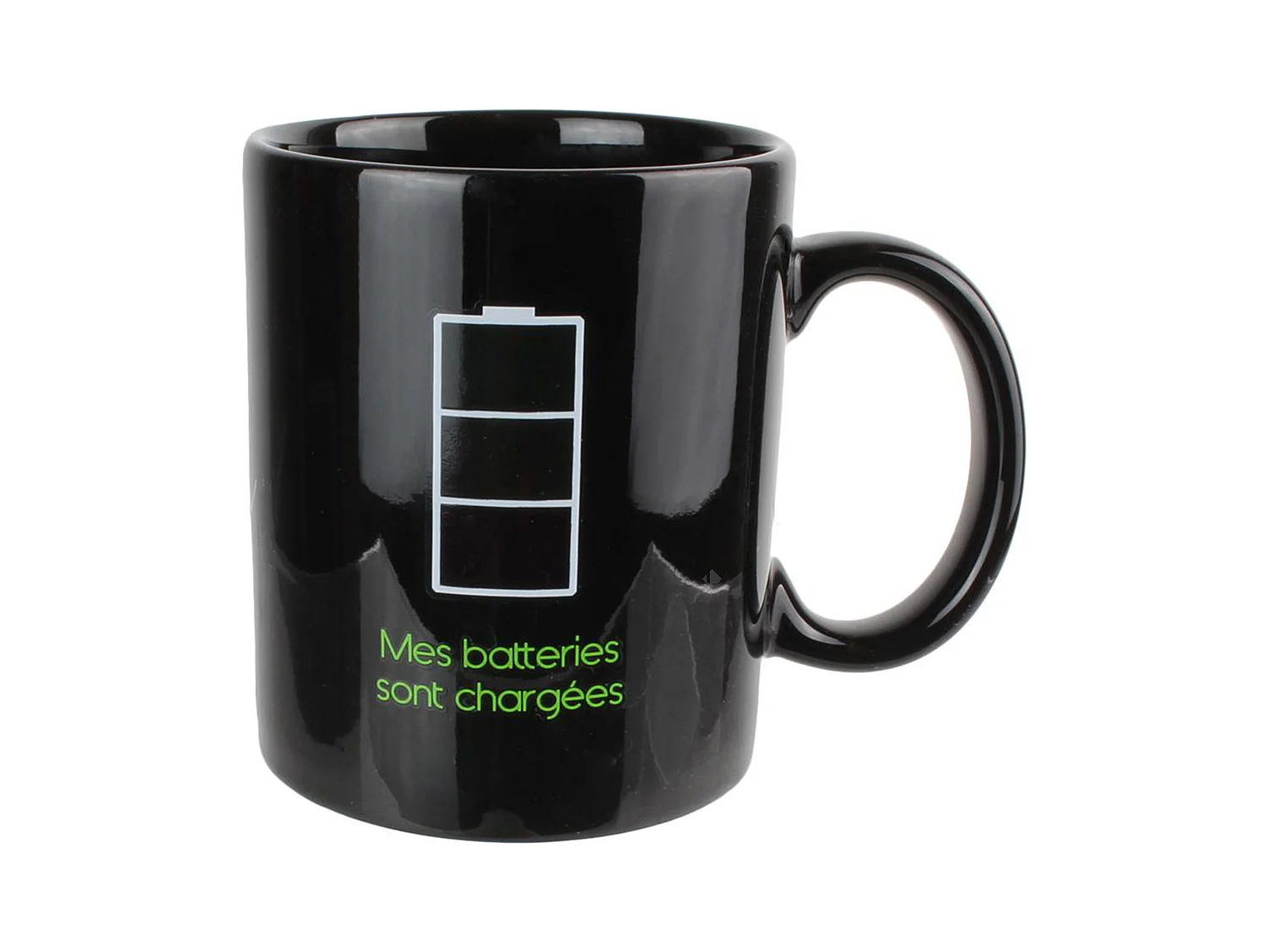 Mug thermo réactif en céramique collection NANCY 30 cl modèle batterie