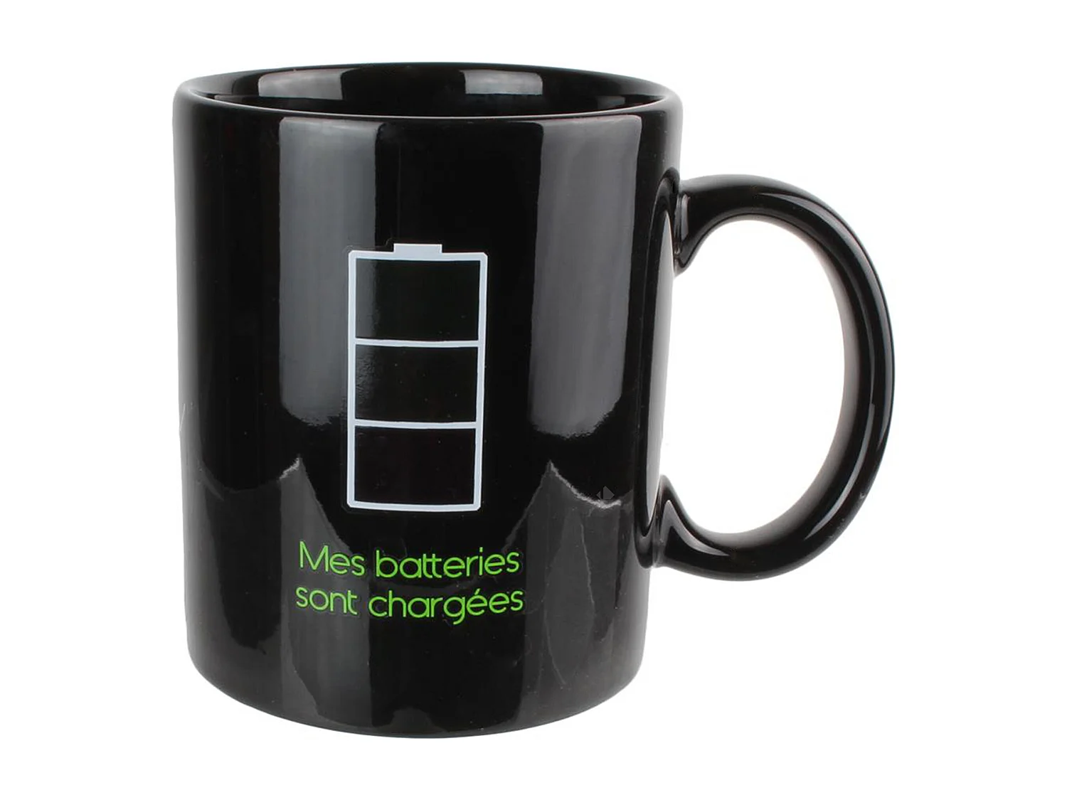 Mug thermo réactif en céramique collection NANCY 30 cl modèle batterie