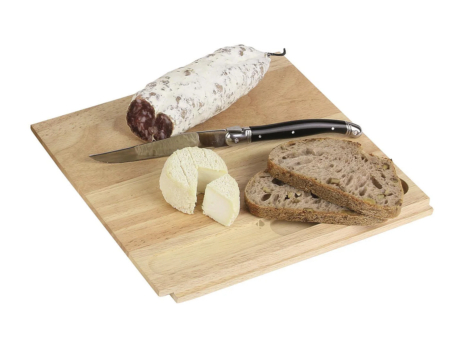 Cave à fromage avec couteau collection LE GOÛT DU TERROIR bois et noir