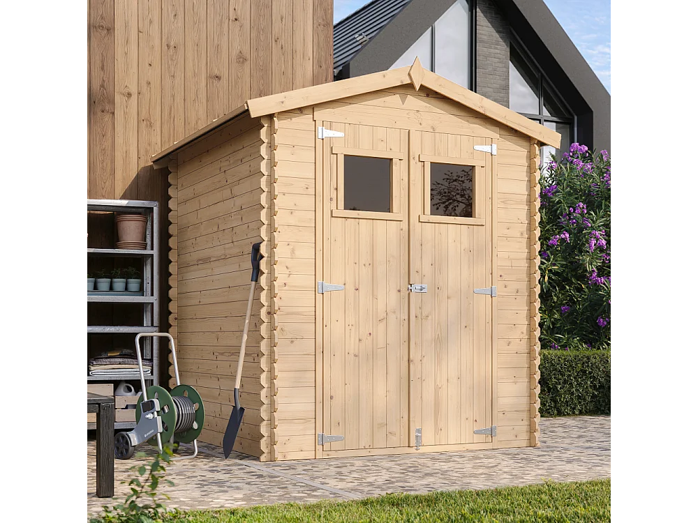 Houten tuinschuurtje met geimpregneerde vloer - 2.82 m² - M320+M320G