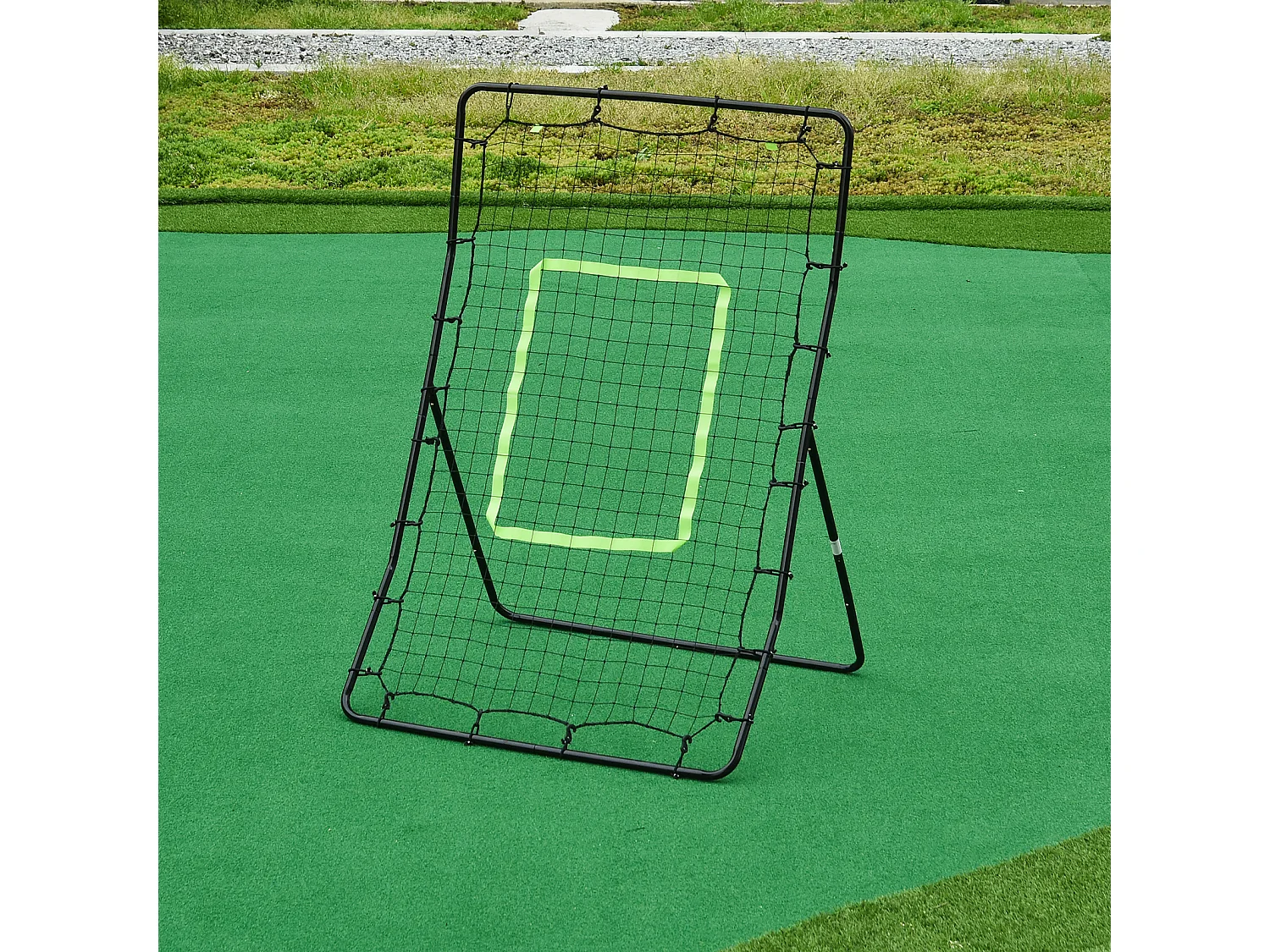 Filet de rebond de football 90L x 80l x 140H cm cible et sardines de fixation fournies noir vert