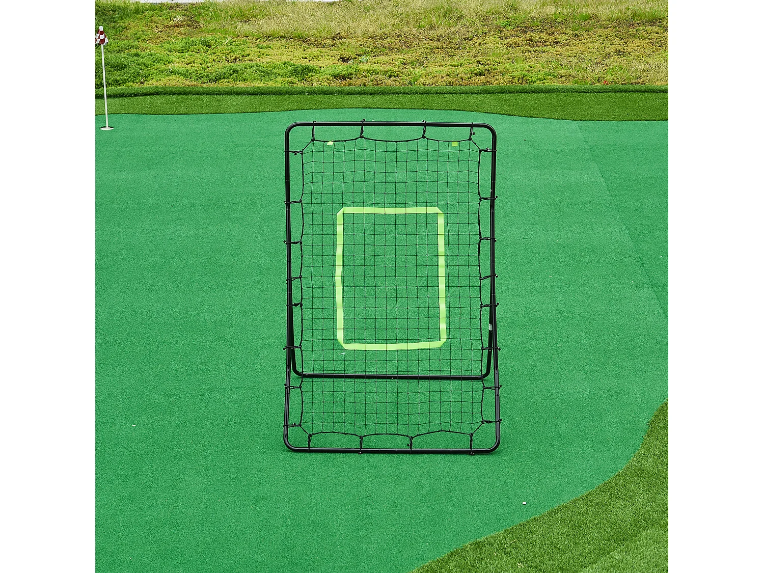 Filet de rebond de football 90L x 80l x 140H cm cible et sardines de fixation fournies noir vert