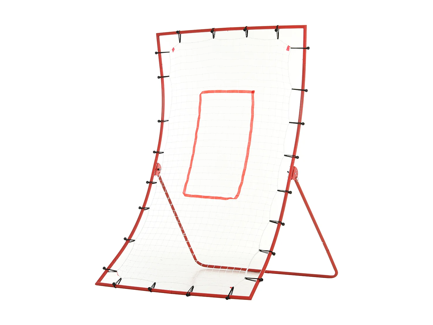 Filet de rebond de football - rebondisseur de football angle réglable - dim. 175L x 115H cm - blanc rouge