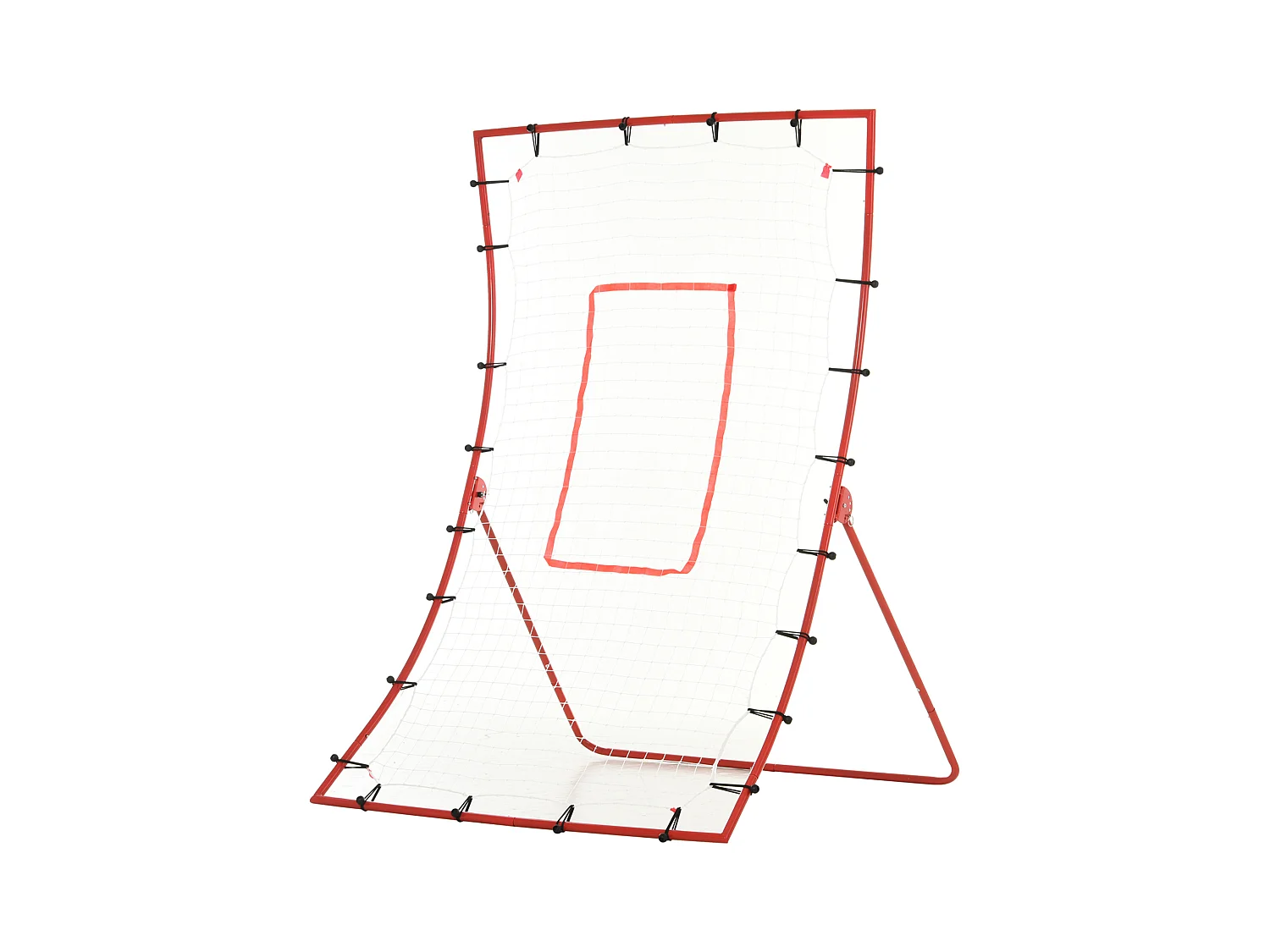 Filet de rebond de football - rebondisseur de football angle réglable - dim. 175L x 115H cm - blanc rouge