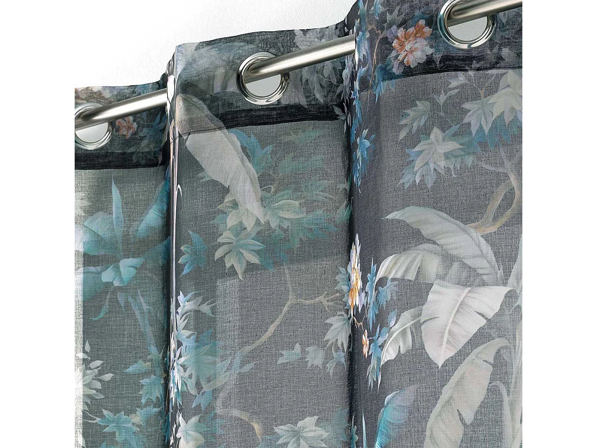 Rideau Voilage à Œillets "Fabulous" 140x280cm Bleu