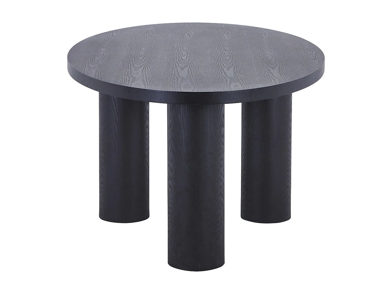 Table à manger 8 personnes placage frêne - Noir - FALYN