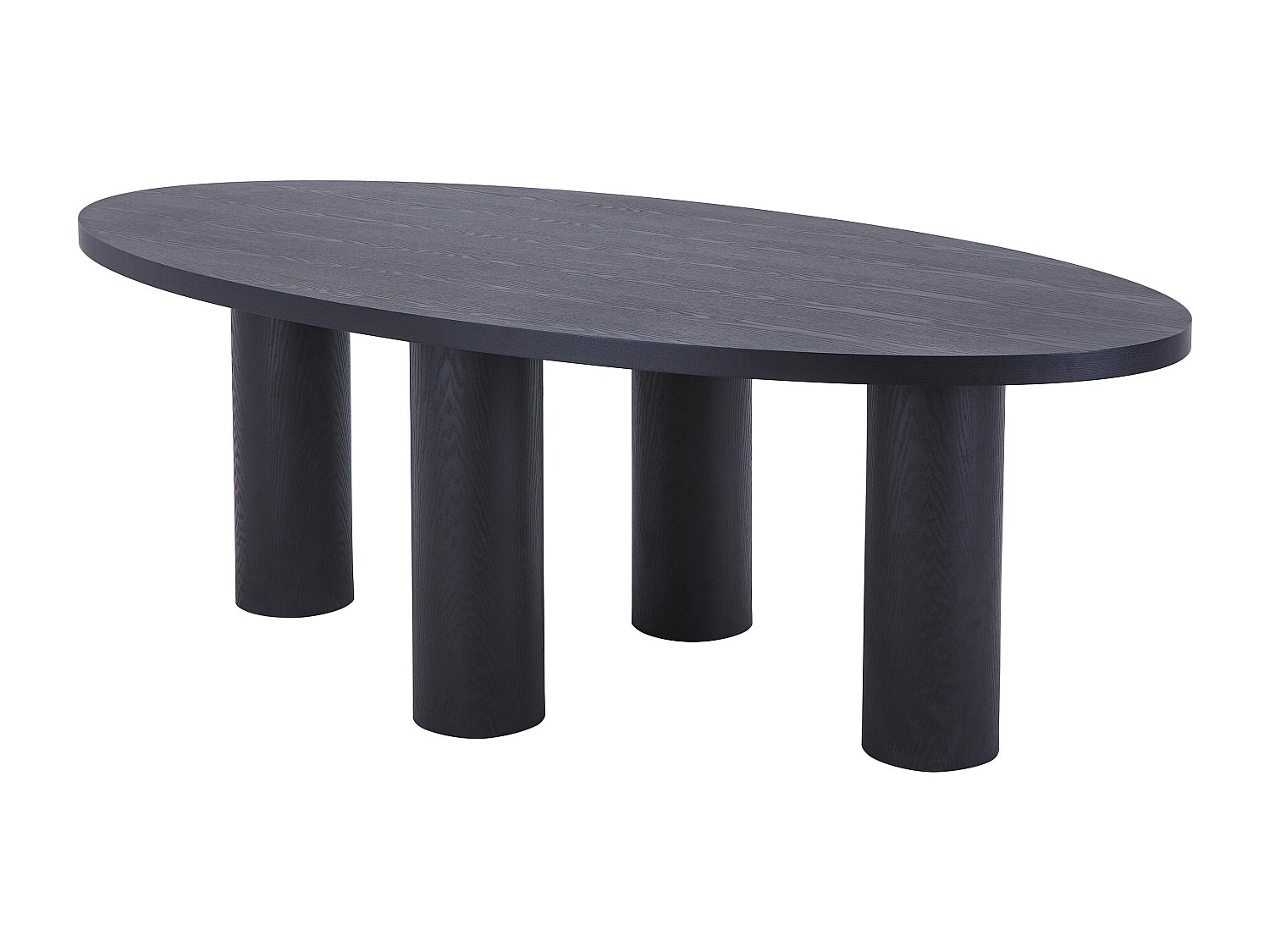 Esstisch 8 Personen - Eschenfurnier - Schwarz - FALYN günstig online kaufen