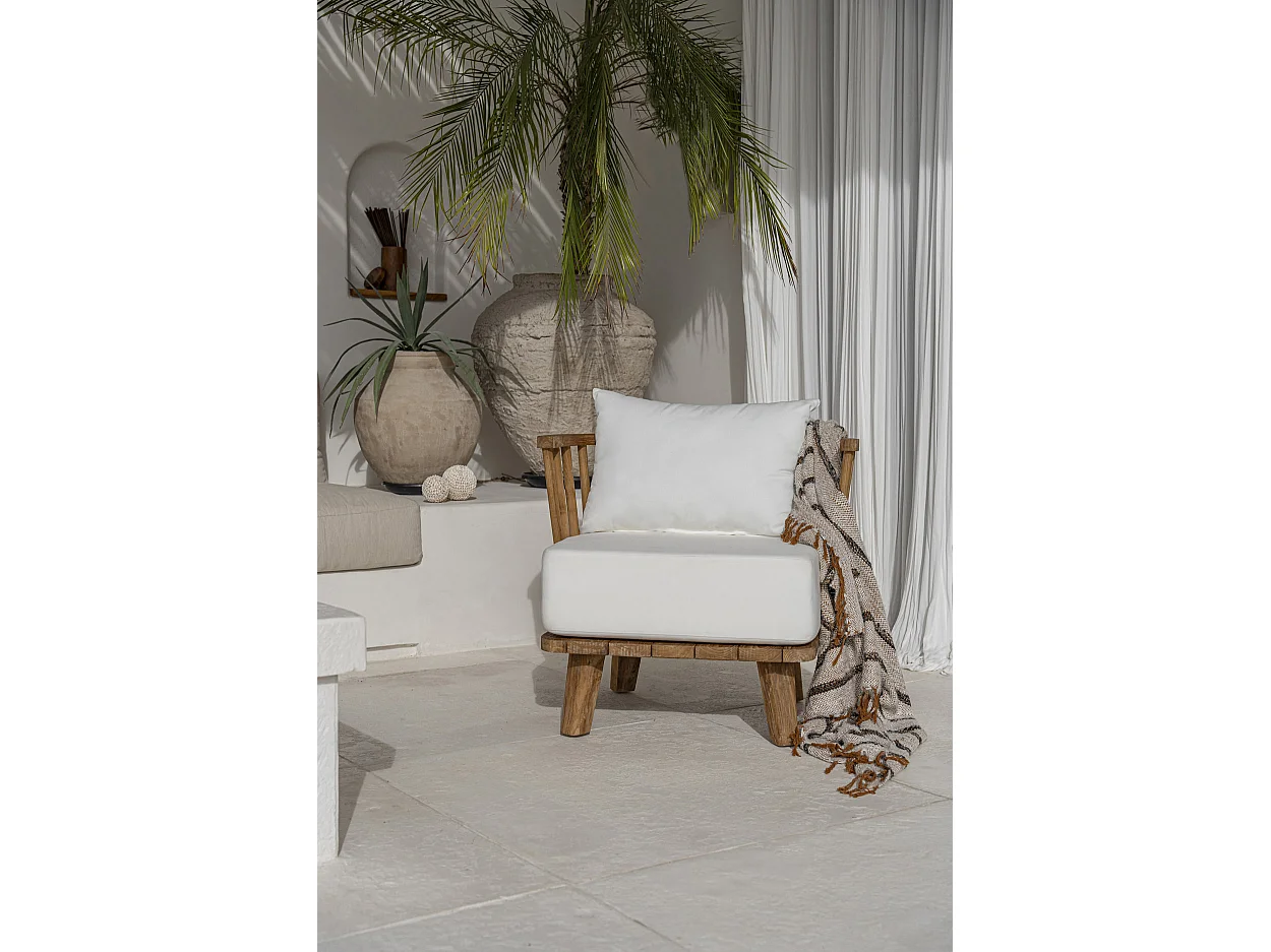 Le Fauteuil Une Place Malawi - Blanc Naturel