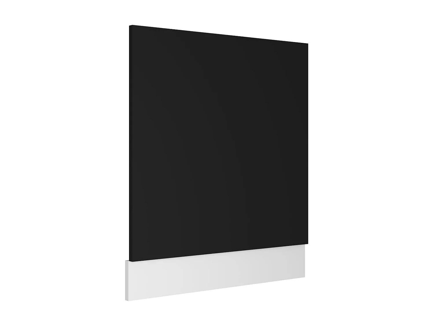 Panneau de lave-vaisselle Noir 59,5x3x67 cm Aggloméré