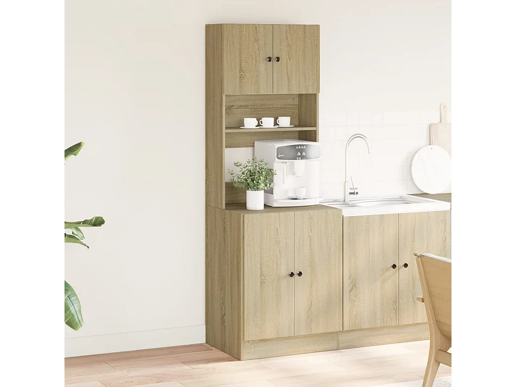 Armoire de cuisine chêne sonoma 60x50x180 cm bois d'ingénierie