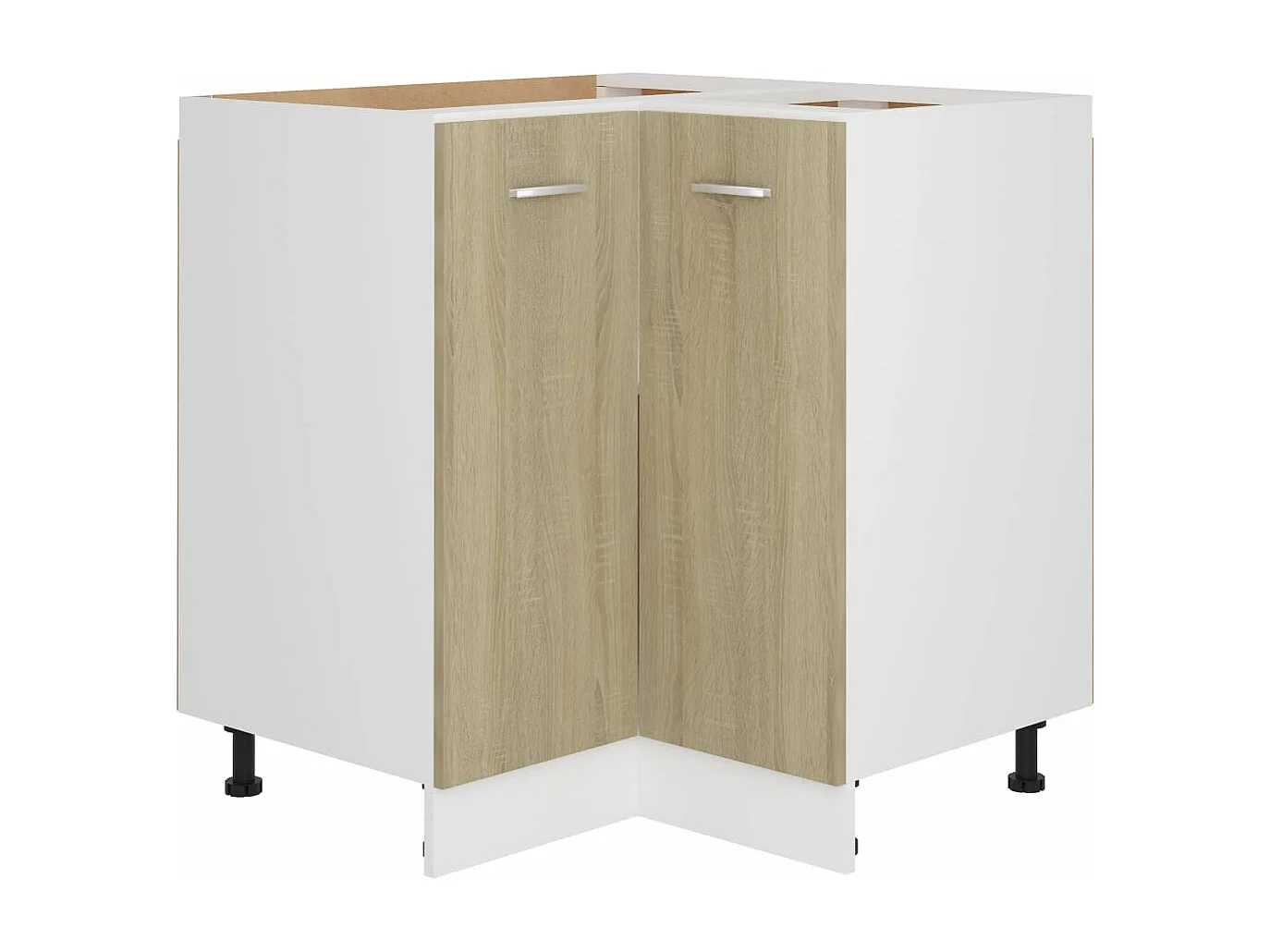 Armoire de plancher d'angle chêne sonoma 75,5x75,5x81,5 cm bois