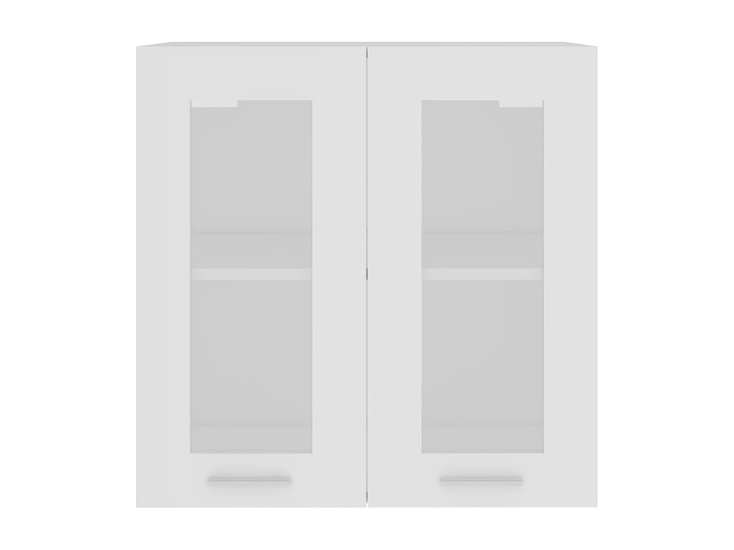 Armoire en verre suspendue Blanc 60x31x60 cm Bois ingénierie