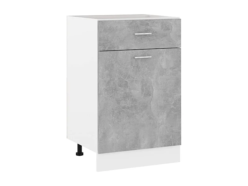 Armadietto da terra con cassetti, pannelli in MDF grigio cemento