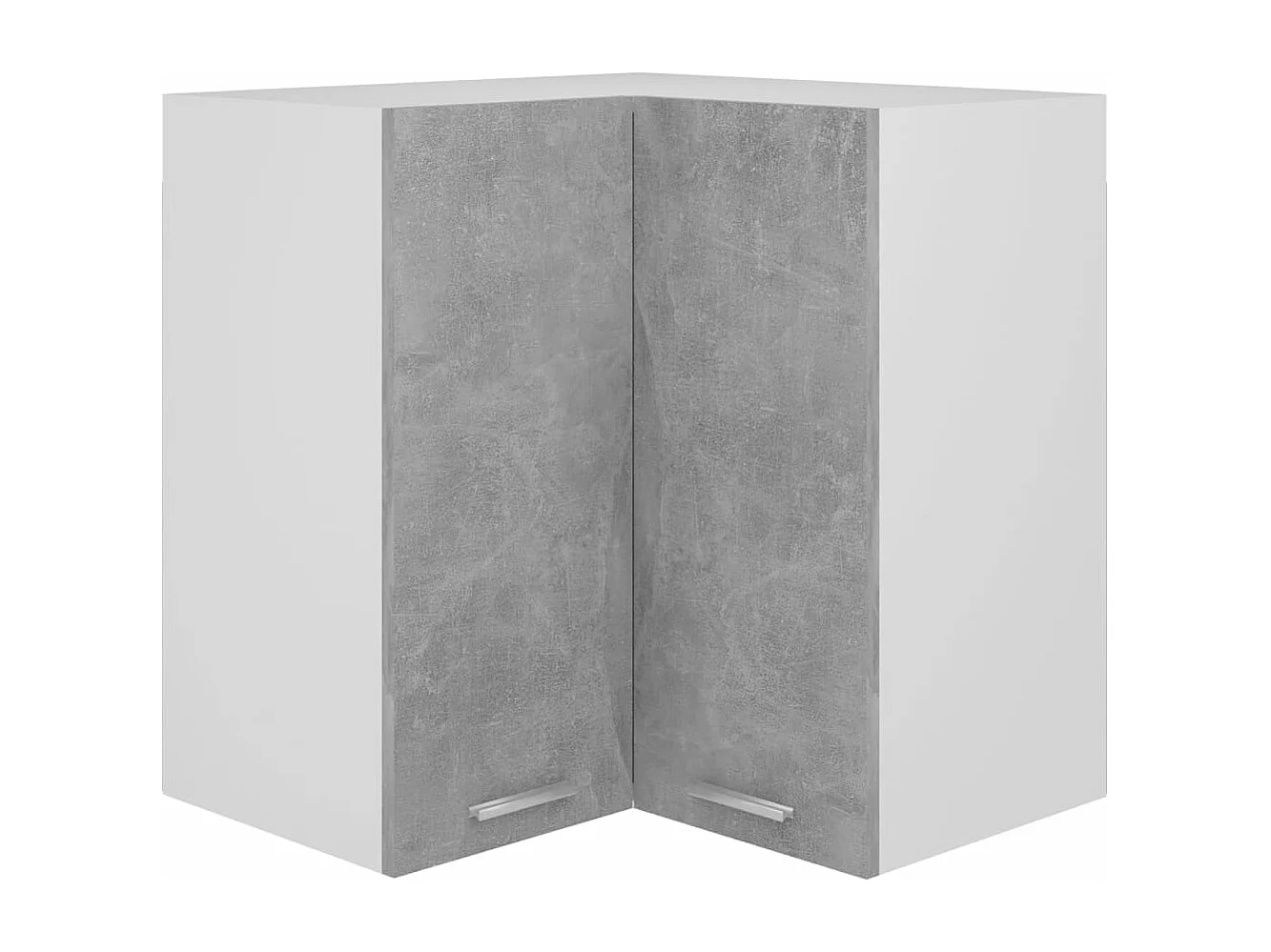 Armoire d'angle suspendue Gris béton Bois d’ingénierie