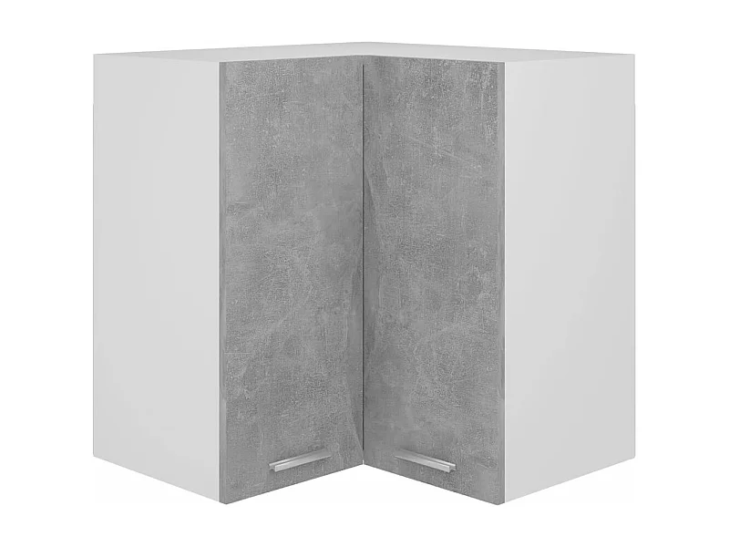 Mobile angolare sospeso Grigio cemento Derivati del legno