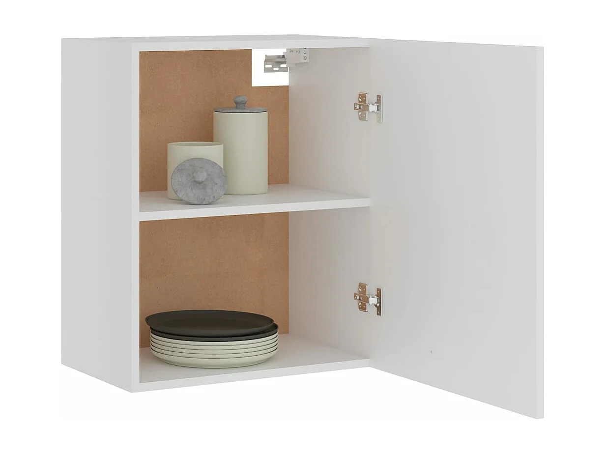 Armoire suspendu blanc 50x31x60 cm bois d’ingénierie