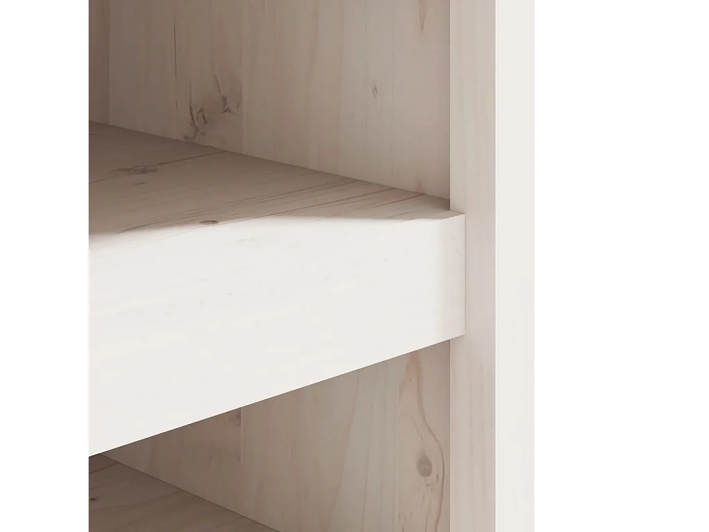 Armoires de cuisine d'extérieur 2 pcs blanc bois de pin massif