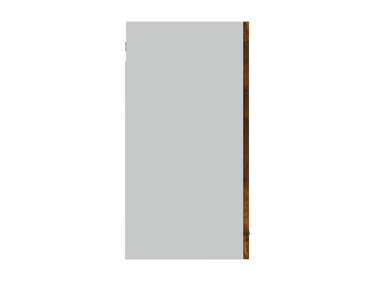 Vitrina colgante de cristal de madera de ingeniería de roble ahumado