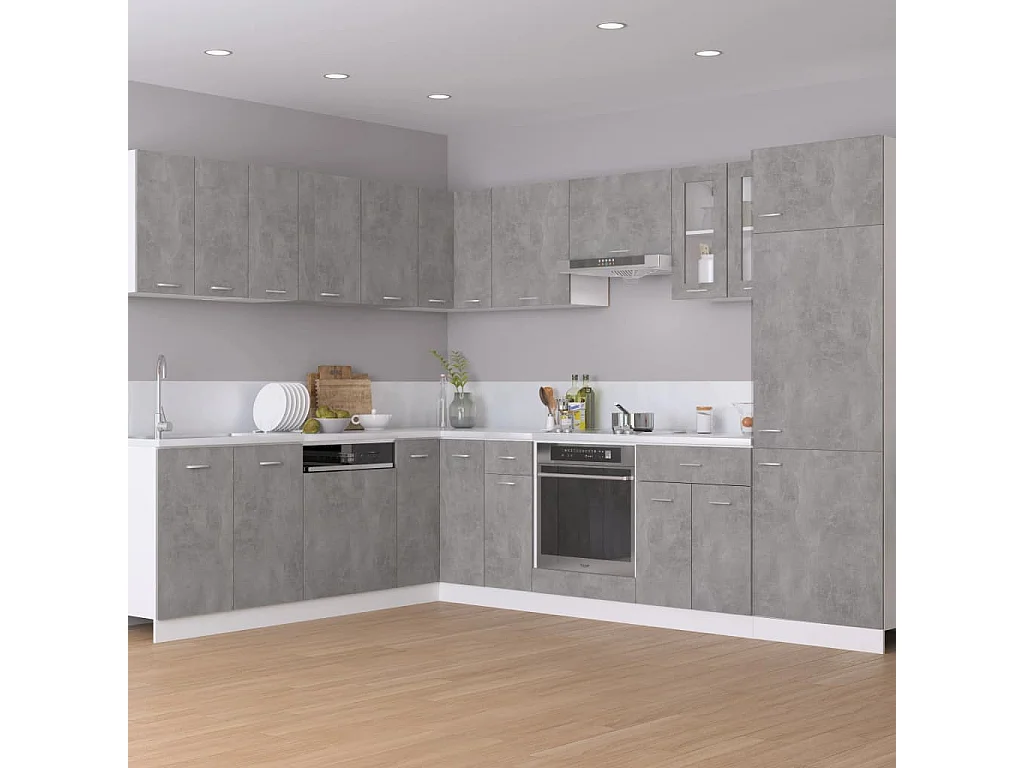 Armoire de réfrigérateur Gris béton 60x57x207cm Bois ingénierie