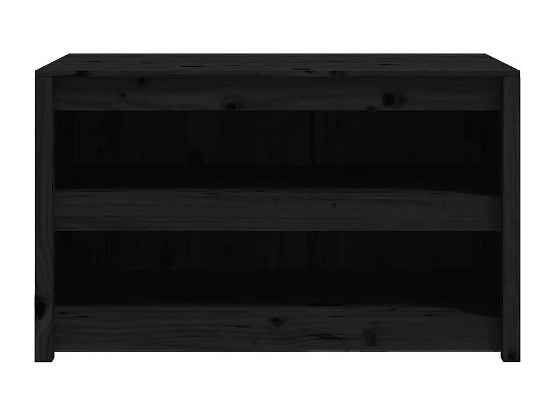 Armário de cozinha exterior preto 106x55x64cm madeira maciça de pinho