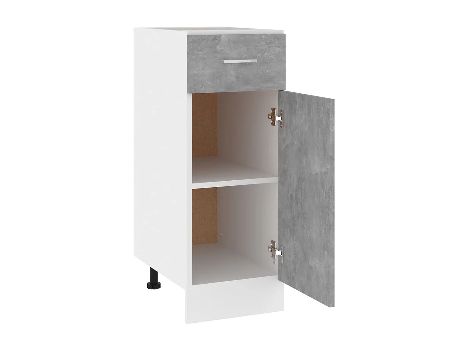 Mobile da terra con cassetto Grigio cemento 30x46x81,5 cm Truciolare