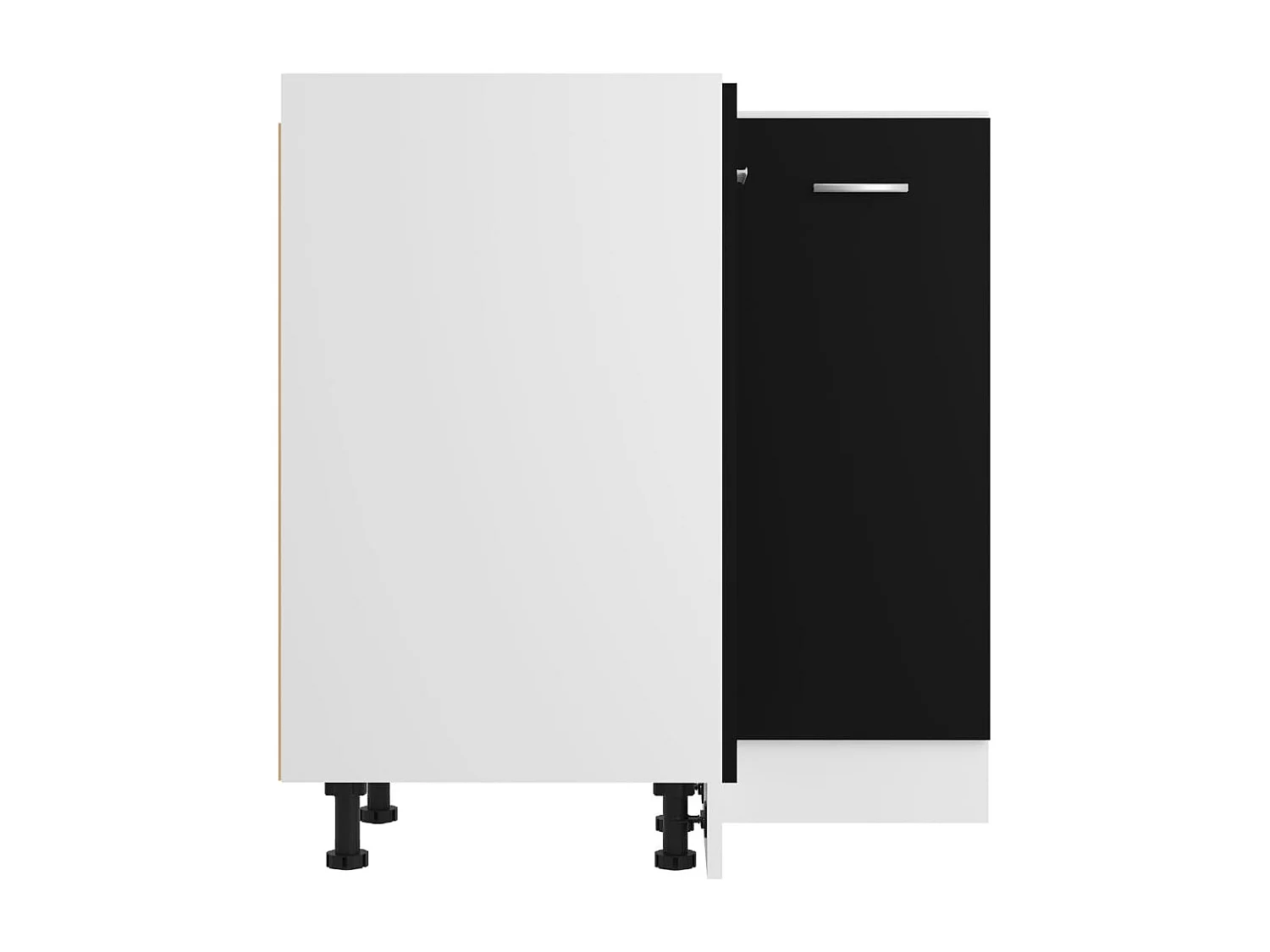 Armoire de plancher d'angle noir 75,5x75,5x81,5 cm bois