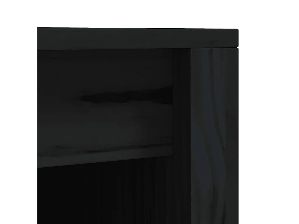 Armoires de cuisine d'extérieur 2 pcs noir bois de pin massif