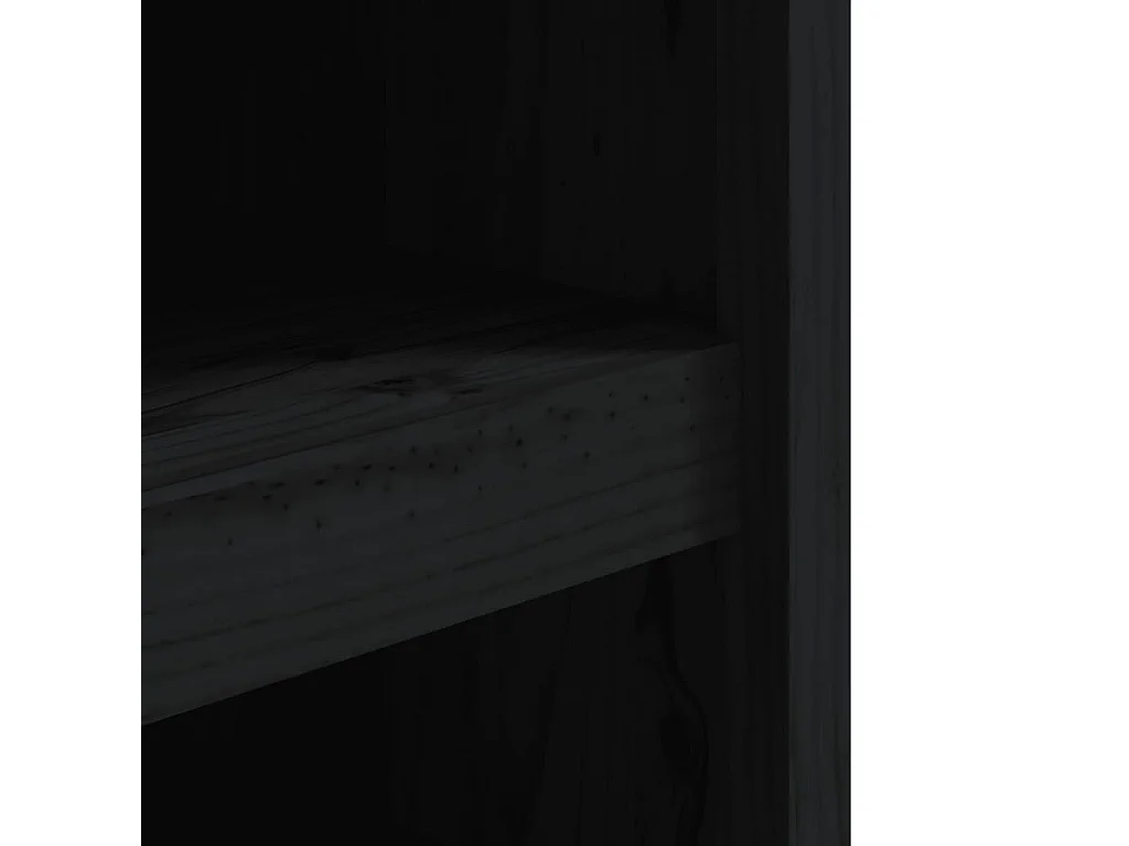 Armoires de cuisine d'extérieur 2 pcs noir bois de pin massif