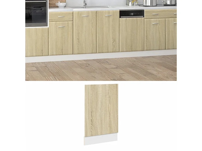 Panneau de lave-vaisselle chêne sonoma bois d'ingénierie