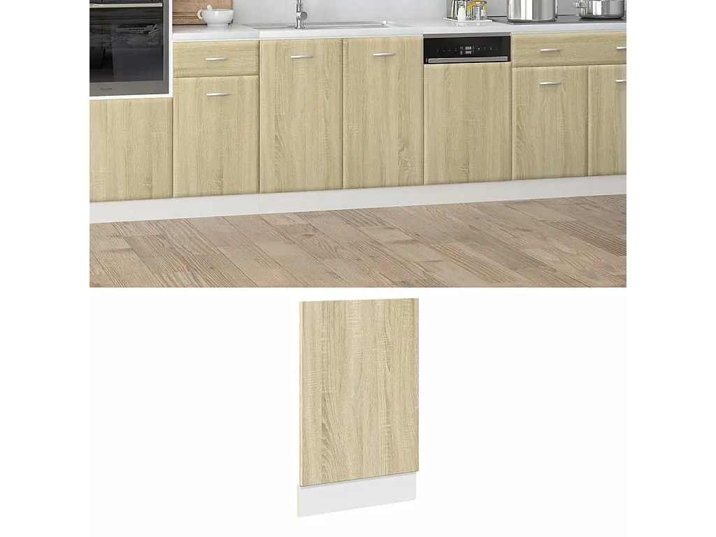 Panneau de lave-vaisselle chêne sonoma bois d'ingénierie
