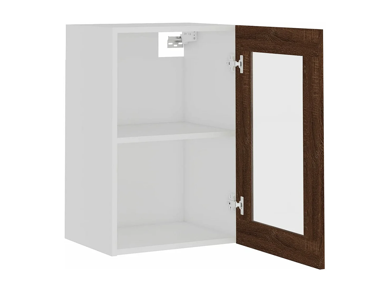 Armoire vitrée suspendue Chêne marron 40x31x60 cm