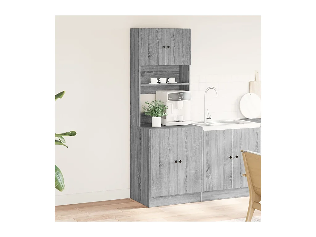 Mobile da cucina Sonoma grigio 60x50x180 cm in derivati del legno
