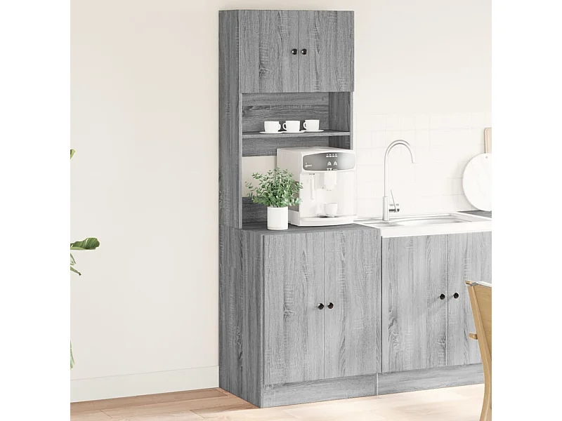Armoire de cuisine sonoma gris 60x50x180 cm bois d’ingénierie