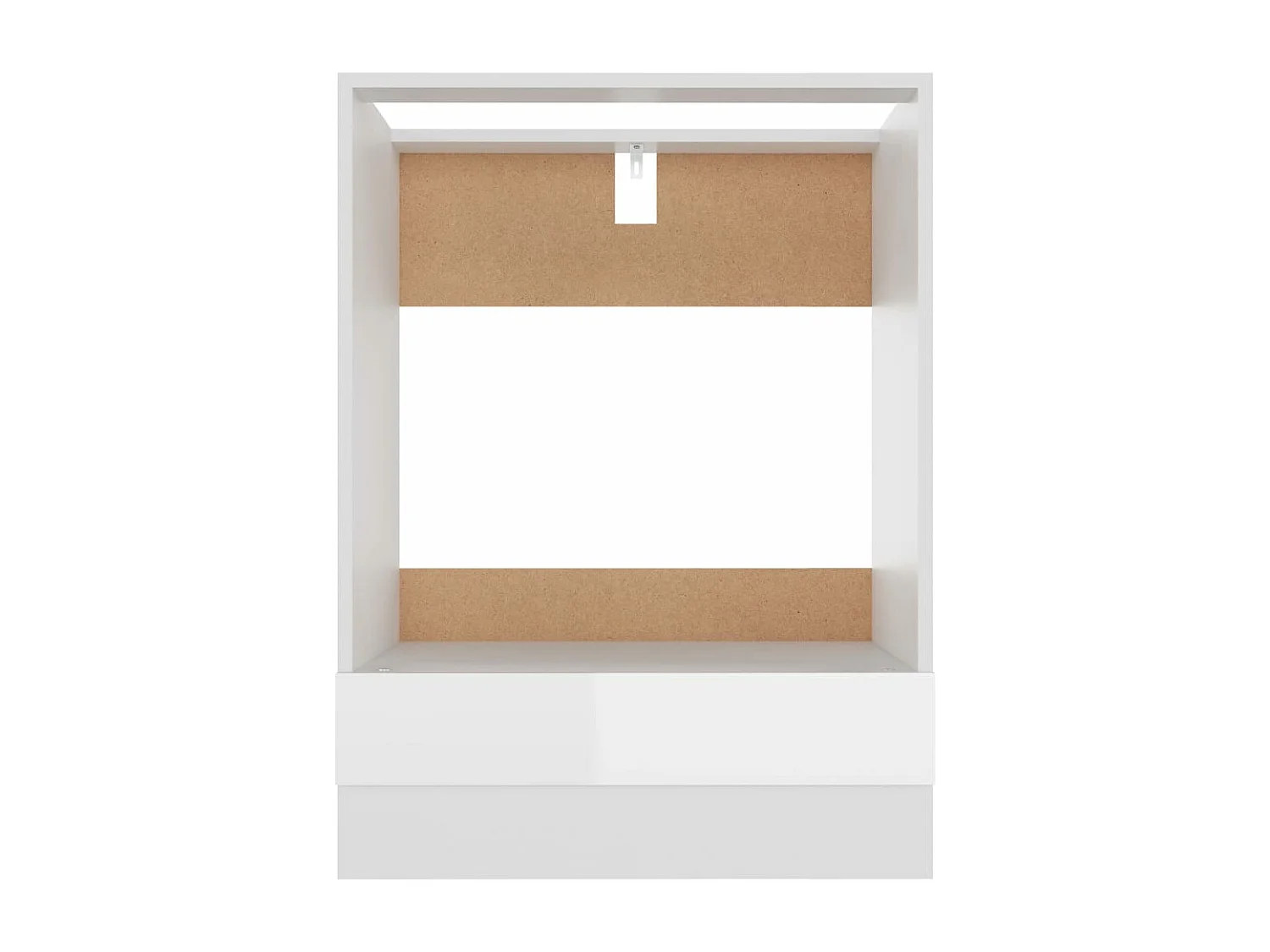 Armoire à four Blanc brillant 60x46x81,5 cm Bois d’ingénierie