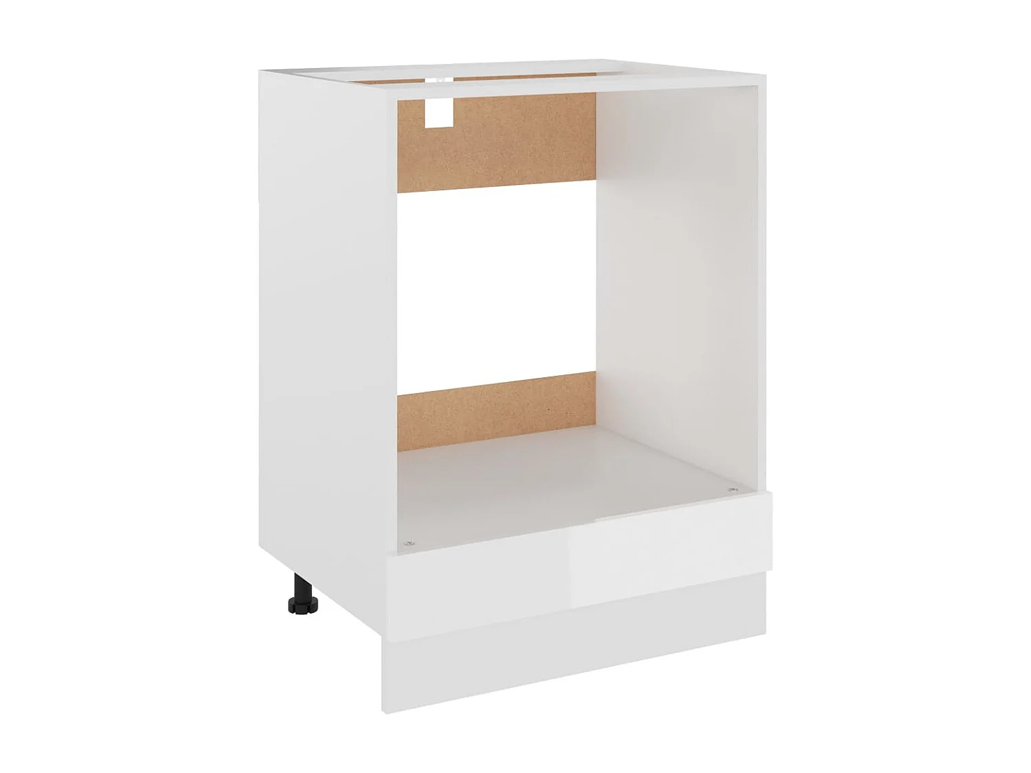 Armoire à four Blanc brillant 60x46x81,5 cm Bois d’ingénierie