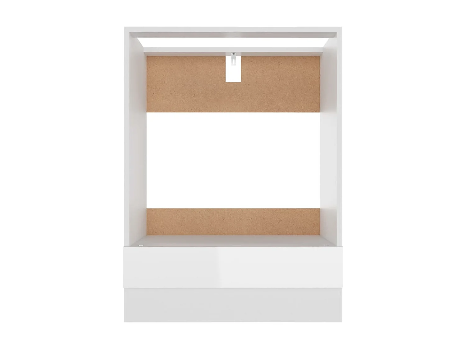 Armoire à four Blanc brillant 60x46x81,5 cm Bois d’ingénierie