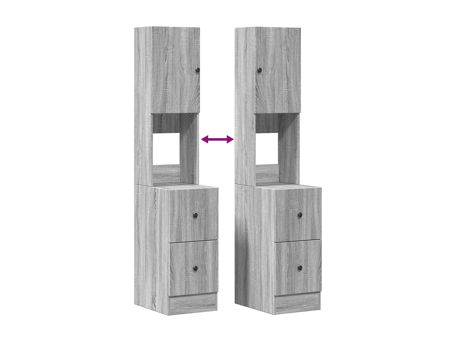 Armoire de cuisine sonoma gris 35x50x180 cm bois d’ingénierie