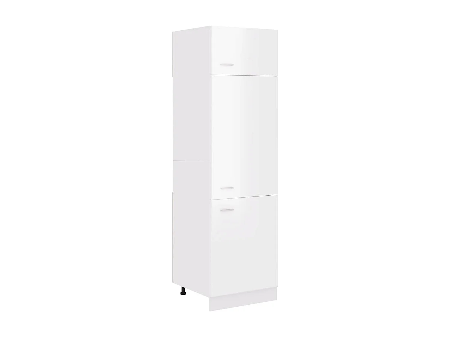 Armoire de réfrigérateur Blanc brillant Bois d’ingénierie