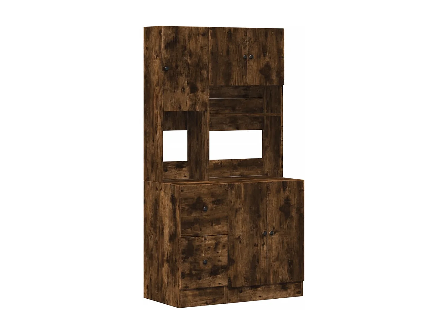 Armoire de cuisine chêne fumé 95x50x180 cm bois d'ingénierie